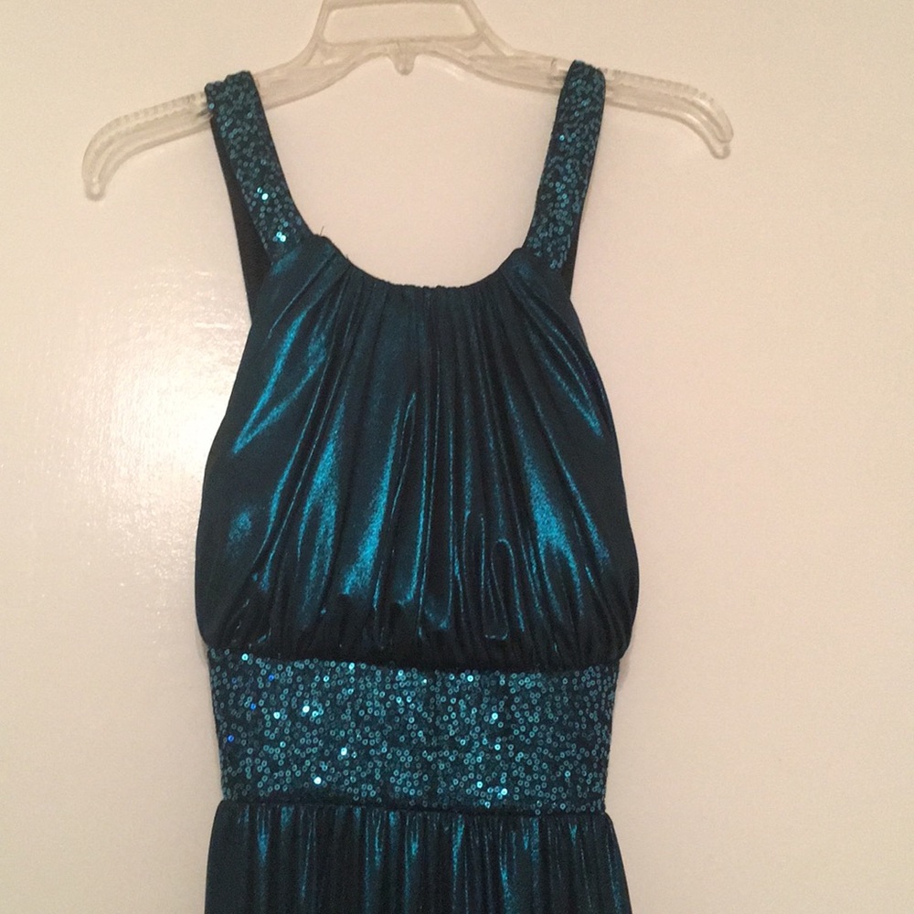 Teal prom dress